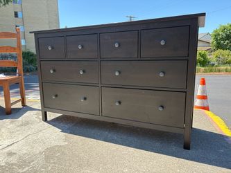 IKEA HEMNES 8-Drawer Dresser in Black-Brown