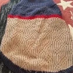 Large multi color dog sweater