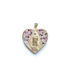 Pendant Virgen De Guadalupe Gold Plated Oro Laminado 