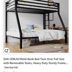 Metal Bunk Bed- Twin/Full