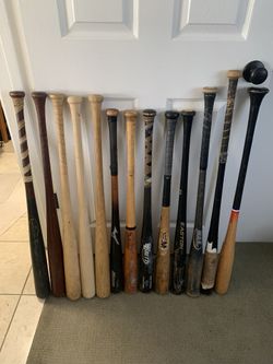 Wood Baseball Bats and Fungo Bats Various Sizes No Cracks