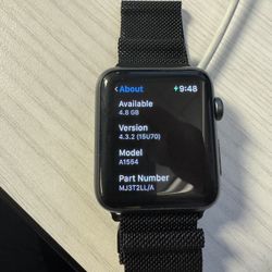 Apple Watch Serie 1st Genaration Stainless Steel 42mm Watch A1554, MJ3V2LL/A EUC