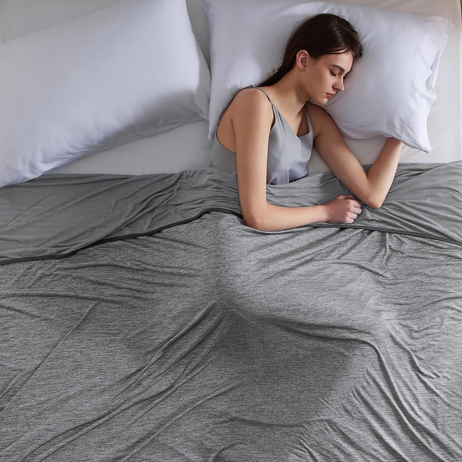 New Bedsure Cooling Blanket for Hot Sleepers - Cold Blanket Queen Size for Sleeping, Ice Summer Cool Bedding with Rayon Derived from Bamboo, Lightweig