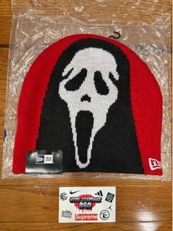 Supreme Red New Era Ghostface Beanie SS26 Brand New