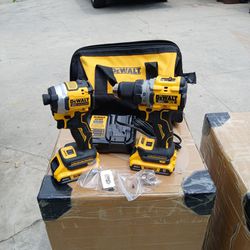 Dewalt Impact and Drill Two Batteries and Charger 