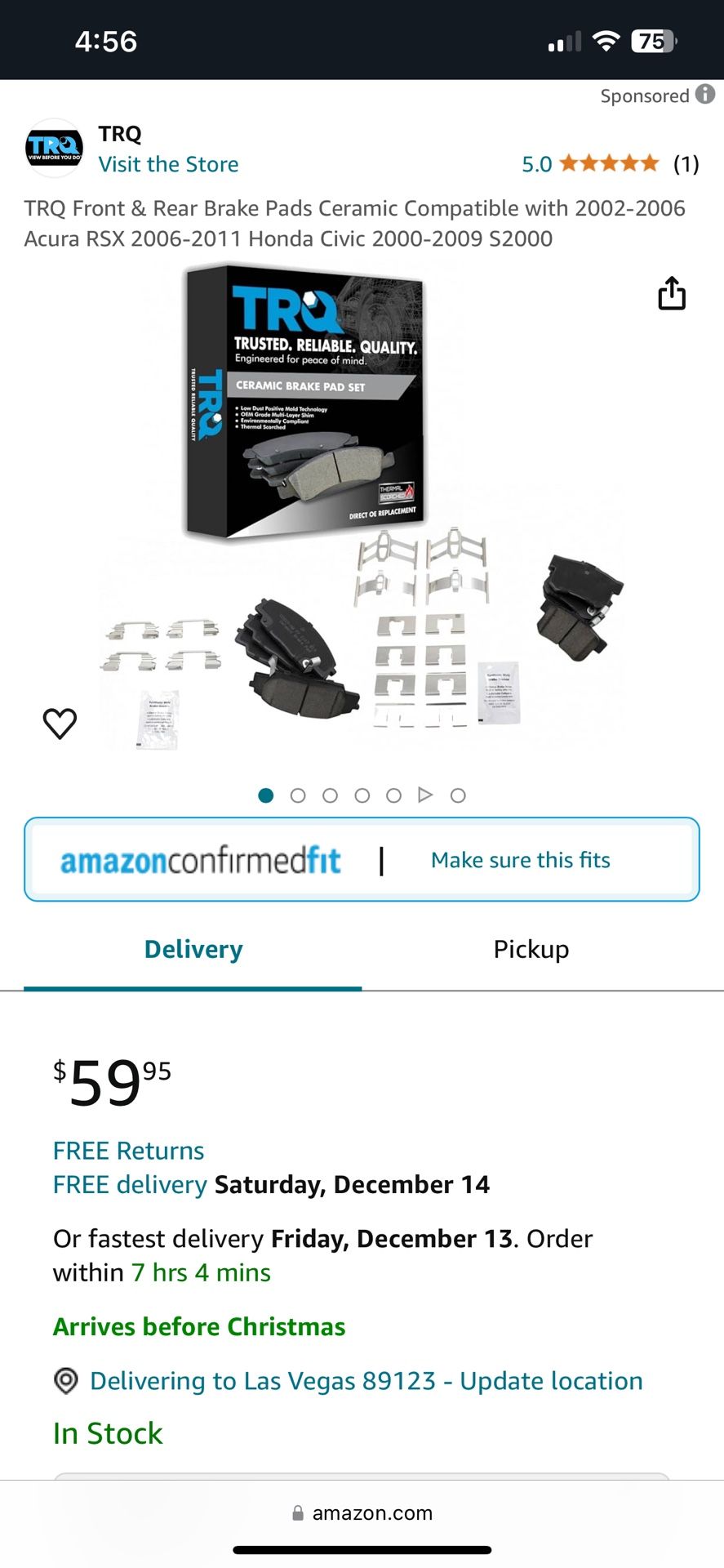 TRQ Ceramic Brake Pads