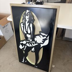 LED Marilyn Monroe Metal Wall Art, Made In USA