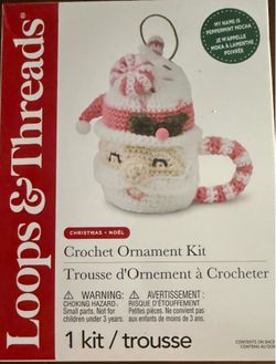 New in box Santa mug crochet kit
