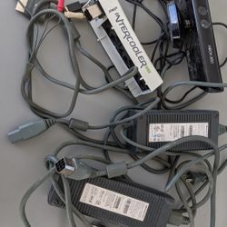 XBox 360 Gaming Accessories. Working OEM AC Power Adapters, tested. Xbox 360 Kinect. Nylon Xbox Innercooler Cooling System. Video Audio Cable.