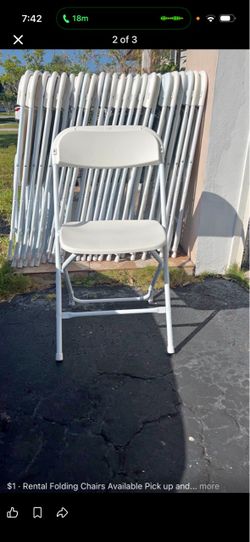White folding chairs s,a,l,e