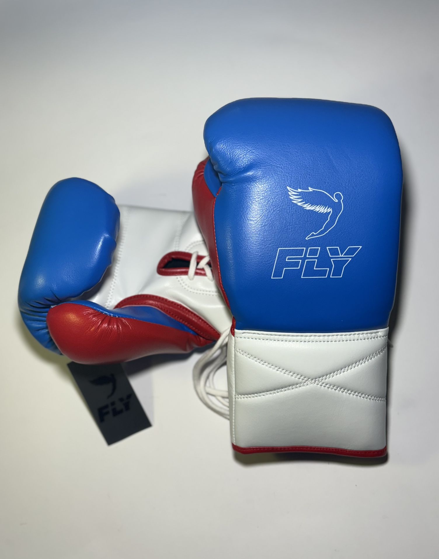 Brand New - Fly Superlace X Boxing Gloves, 16 oz Boxing gloves, Blue White & Red