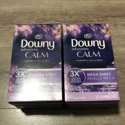 2 Downy Calm Dryer Sheet