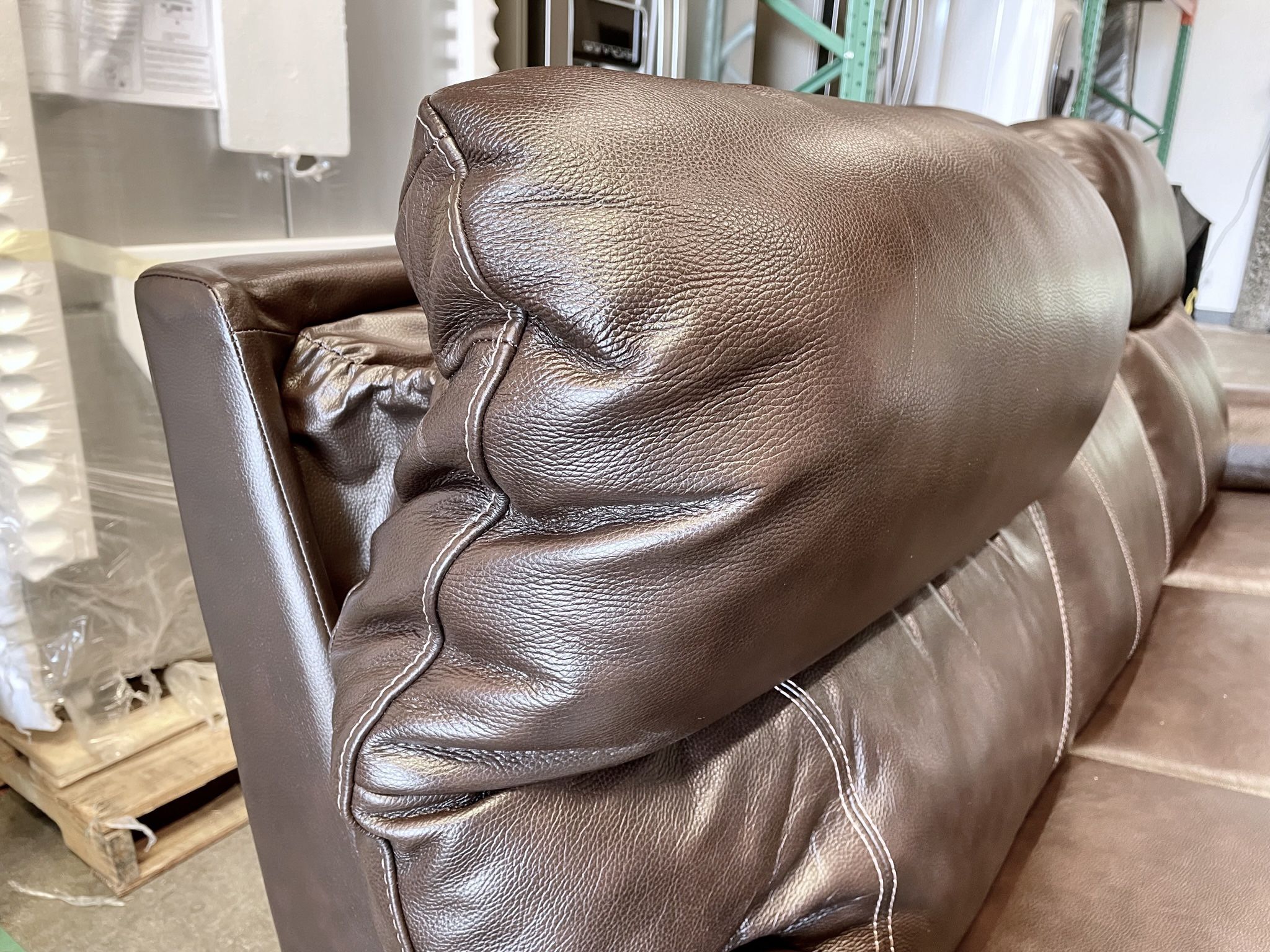 Fallon Leather Power Reclining Sofa with Power Headrests BRAND NEW