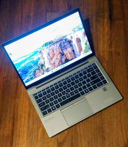Slim Metal HP EliteBook ProGrade Laptop Intel Core i7 10th Gen CPU 16GB RAM 256GB SSD Webcam USB C Thunderbolt Port Windows 11 Professional