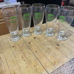 5 Nine Pin Cider Works Beer Glasses 16 Oz