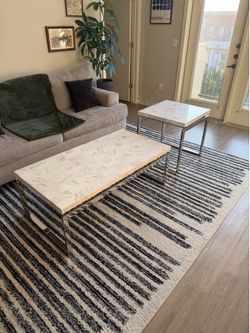 Modern Marble Coffee Table + End Table Set