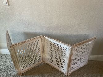 Pet Gate - Wood 4 Panel Freestanding Folding Gate (24” x 70”)