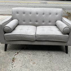 Light Grey Loveseat Small Couch