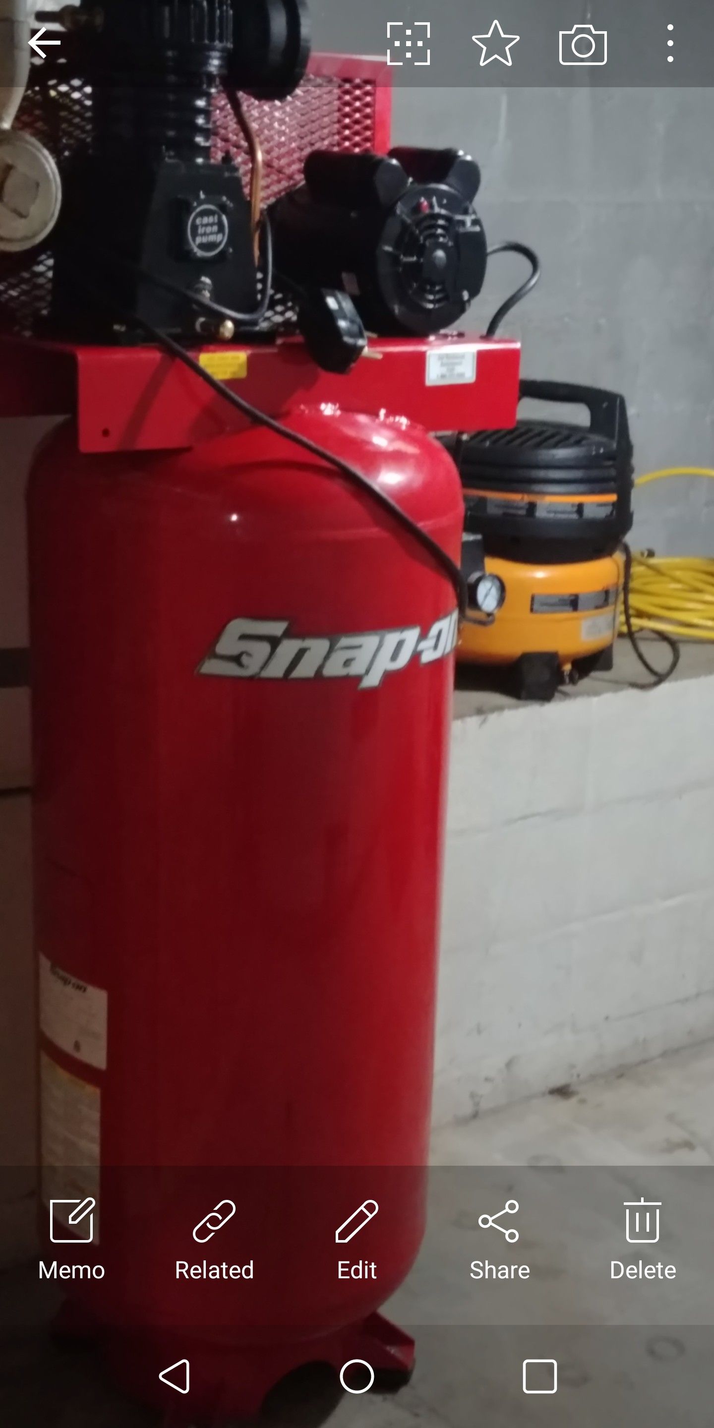 Snap-on Tools 60 gallon air compressor