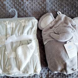 Cute Elephant Set - Blanket and Tower with Hoodie - BRAND NEW!!!! - GREAT DEAL!!!!