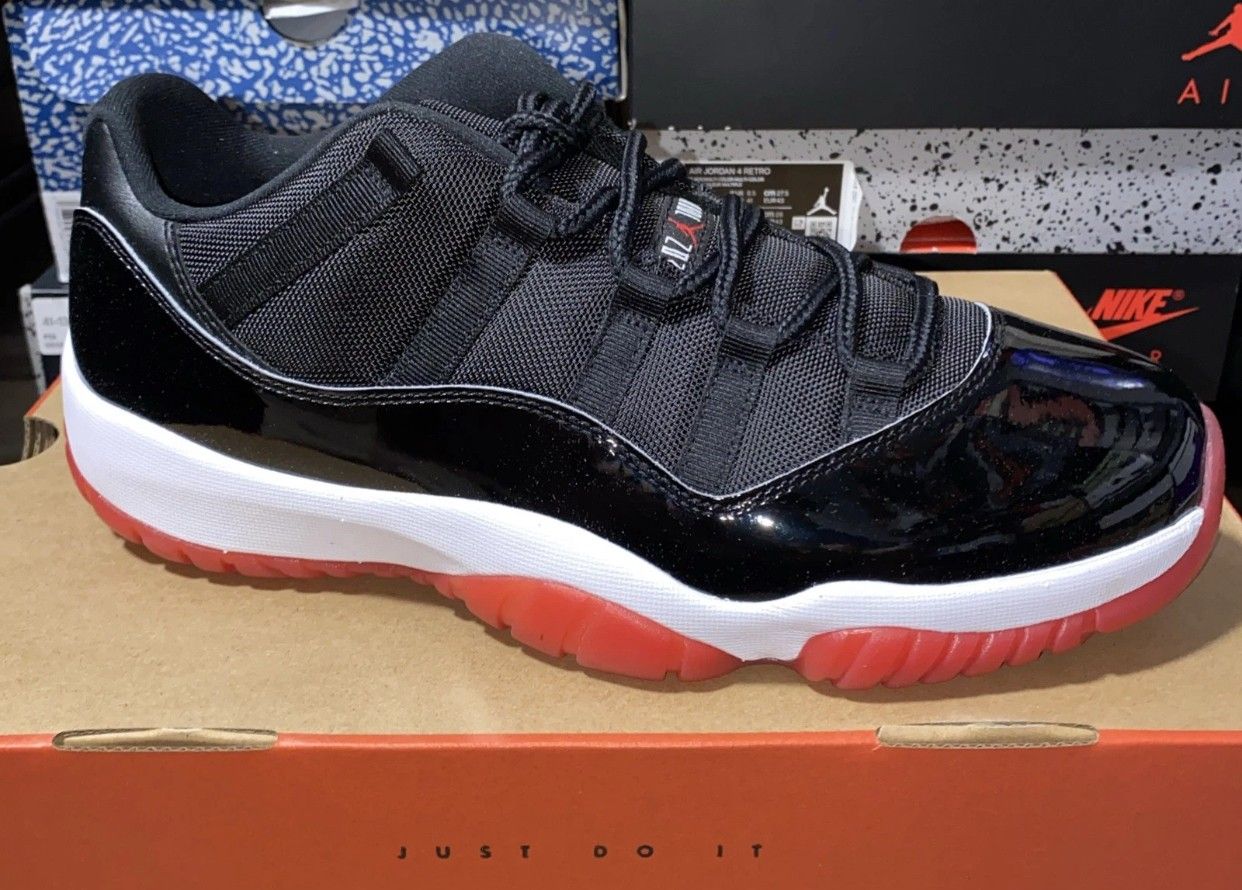 Brand New Men's Nike Air Jordan Retro 11 Breds Low Size 10.5 Also Available In Other Sizes