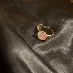 Pink Peace Adjustable Ring 
