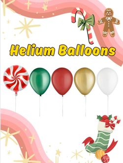 Christmas Helium Balloons 