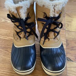 Sorel Women’s Tivoli Waterproof Winter Snow Boots Size 9.5 Colors Tan/Black