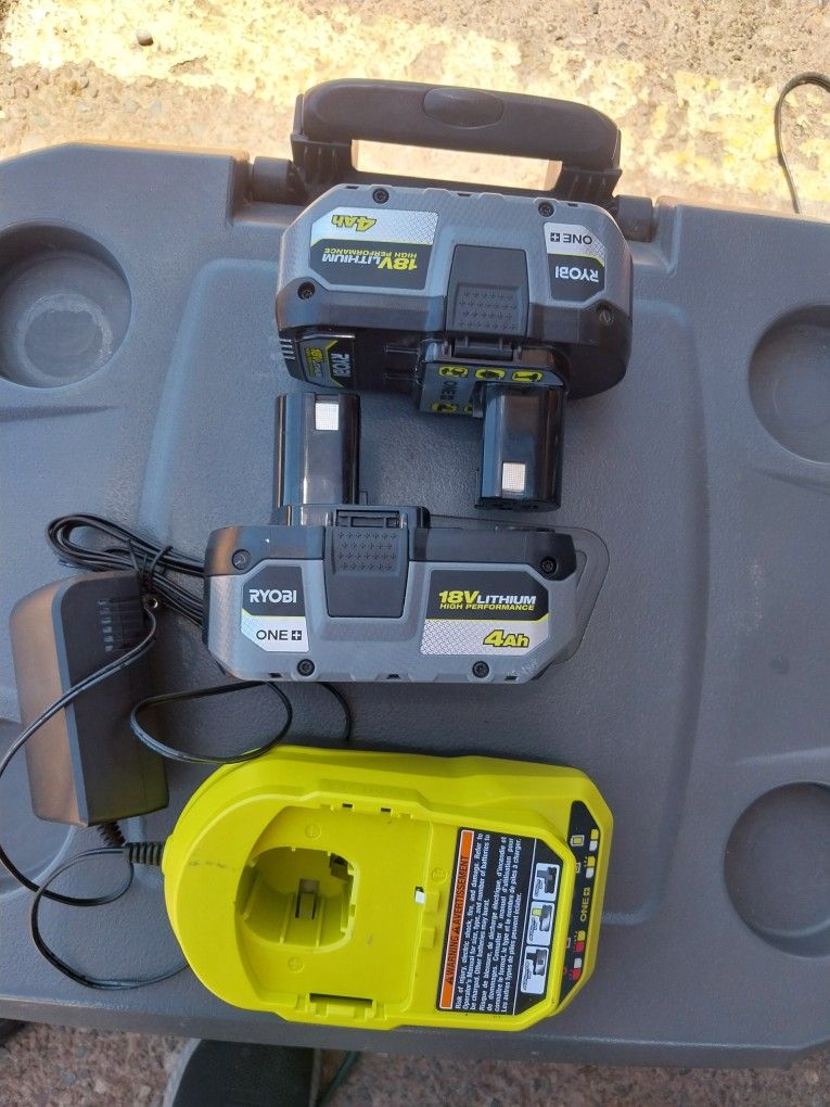 RYOBI 18V LITHIUM BATTERYS 4.0