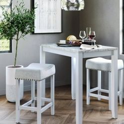 Bistro Dining Table w/Stool Chairs