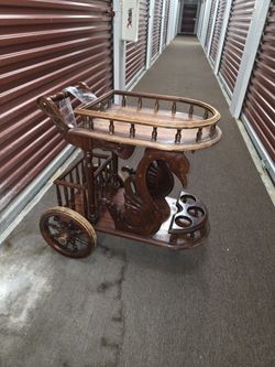 Ventages mohageny swan Bar Cart