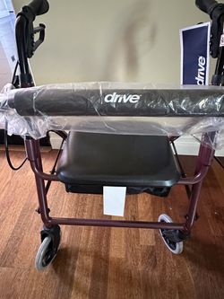 Walker with seat