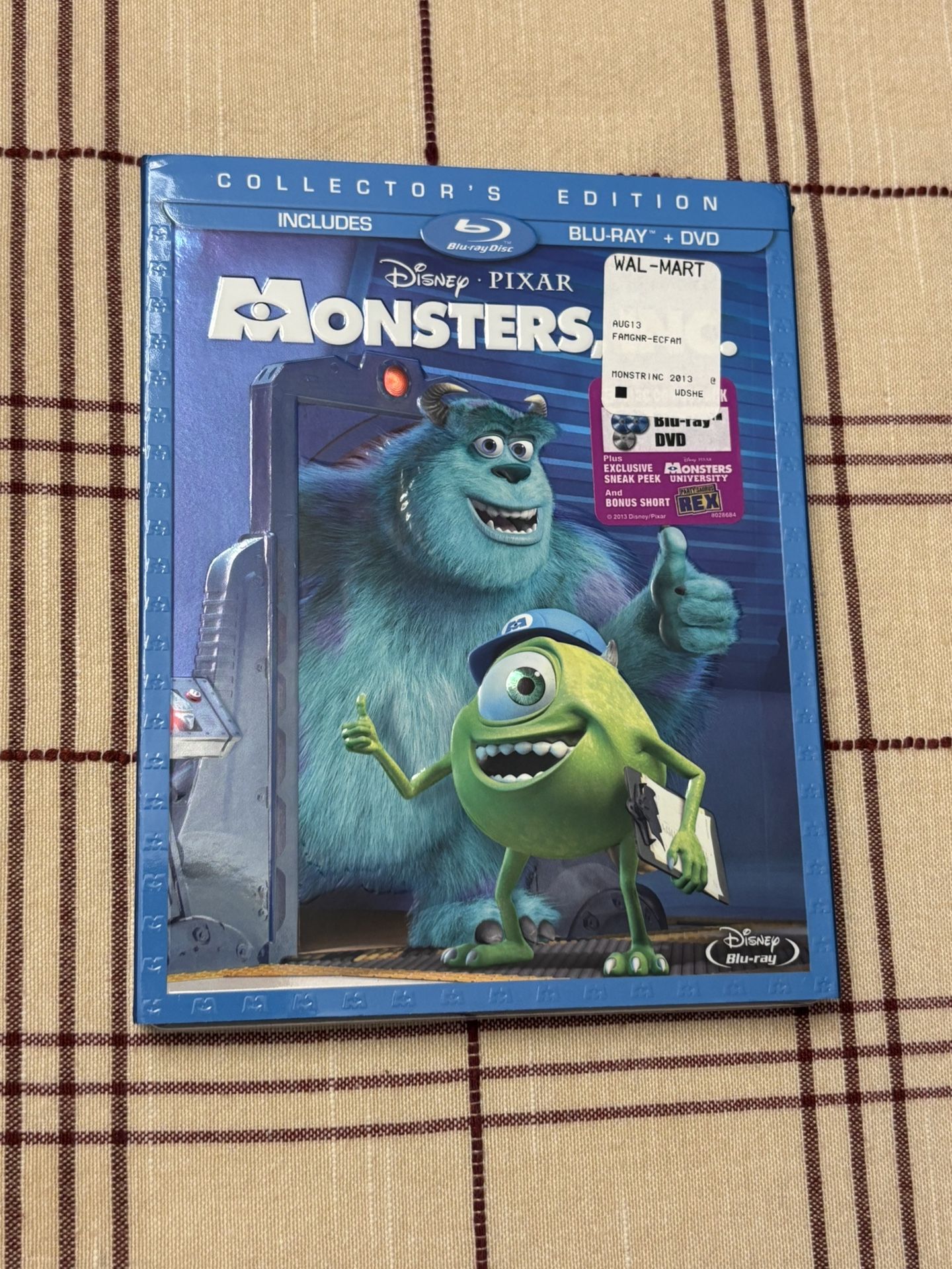 DISNEY Monsters Inc Blu Ray Collectors Edition NEW