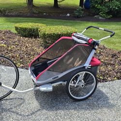 Thule Chariot Cougar 2 Bike Stroller/Trailer (Double Seat)