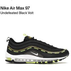 Nike Air Max 97 Undefeated Black Volt Size 11