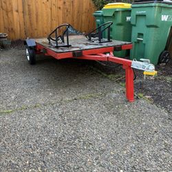 5x8 Upgraded Utility Trailer – Fresh Paint, 2” Hitch, Lights, PT Deck