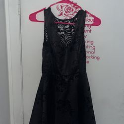Black Flower, Knee-High Dress