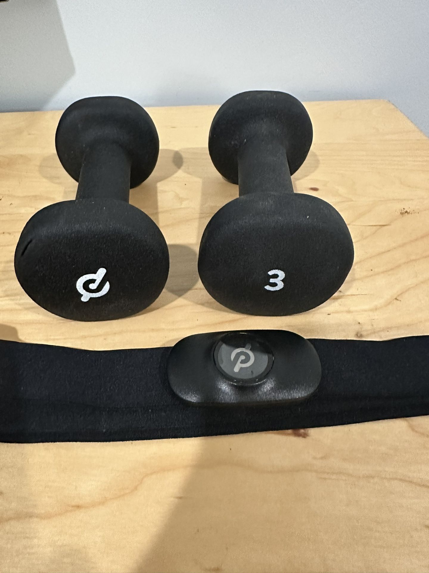 Peloton 3lbs Weights and Heart Monitor 