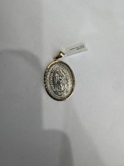 Sterling Silver 925 And 14k Gold Pendant