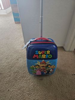 Super Mario suitcase used twice for sale