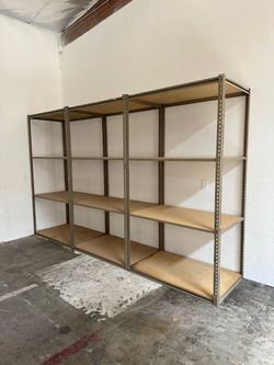 Industrial Racks 48 in W x 30 in D Used Heavy Duty Storage Shelving 4 Tier Delivery Available