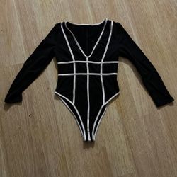 Black and white bodysuit