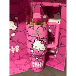 Hello Kitty Pink Hearts 40ox Tumbler 