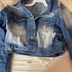 Crop Ripped Jacket