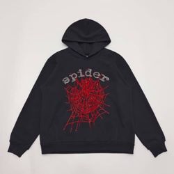SPIDER HOODIE BLACK AND RED 