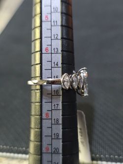 Silver Ring with Marquise Cut Stones
