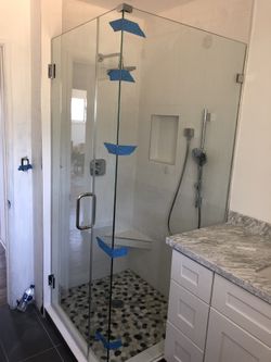 Showers doors and tile installation