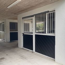 Set Of Horse Stall Sliding Doors,  Fronts & Mats