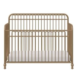 Brand New, 3 In 1 Metal Baby Bed, Crib, Daybed, And Toddler Bed In Gold