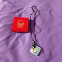 BIG SALE...Vetro di Murano Glass Pendant Necklace. Made In Italy